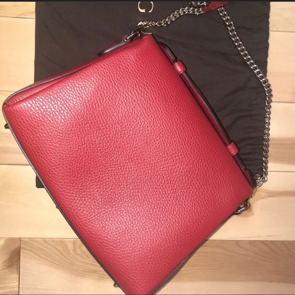 Women's Leather Marmont Interlocking GG Crossbody - Picture 2 of 7